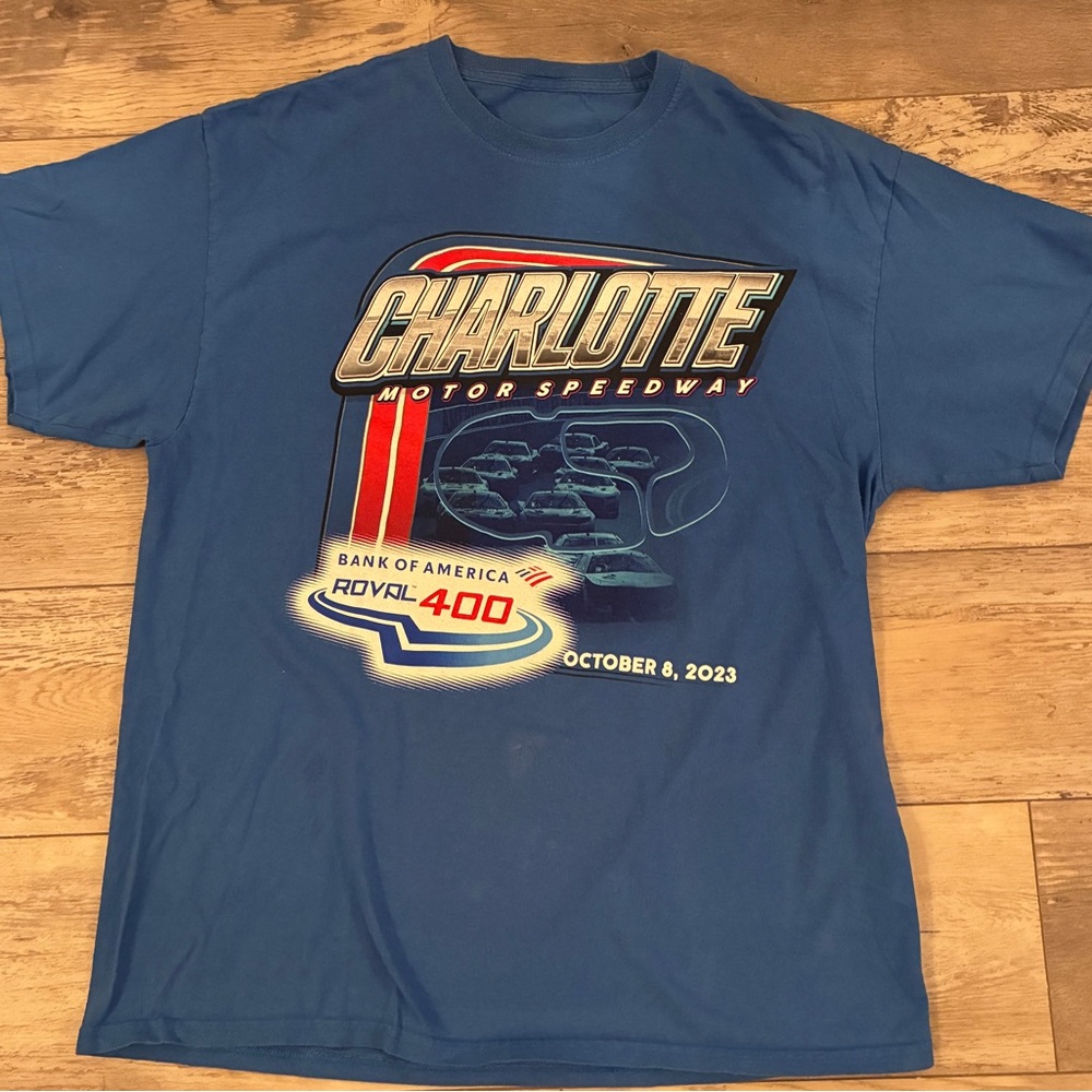 Charlotte Motor Speedway Blue Graphic Tee‎ October 8 2023